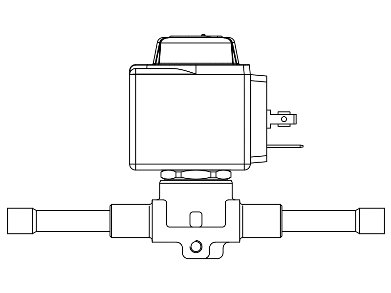 常閉電磁閥1028/2A6.E,內(nèi)連焊接接頭,直動式