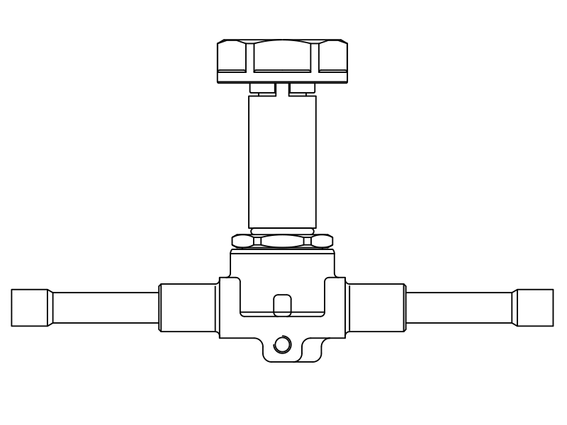 常閉電磁閥1028N/2S.E,內(nèi)連焊接接頭,直動式