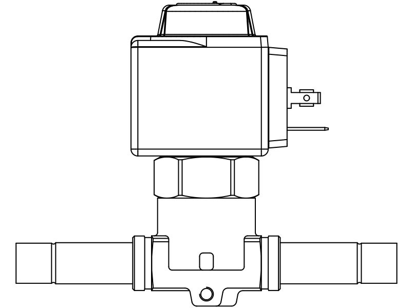 常閉電磁閥1038/3A6,內(nèi)連焊接接頭,活塞先導式