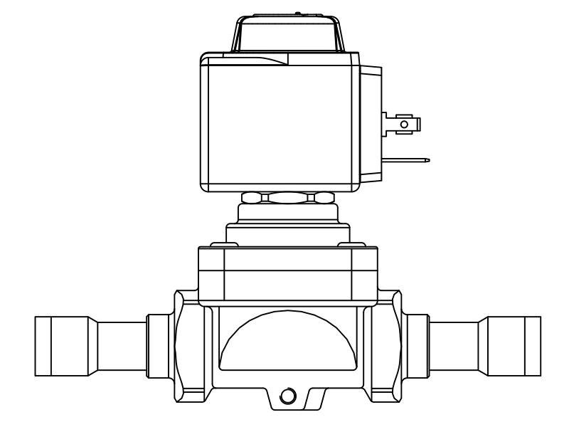 常閉電磁閥1048/4A6,內(nèi)連焊接接頭,活塞先導式