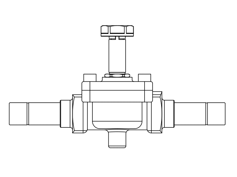 常閉電磁閥1058/5S,內(nèi)連焊接接頭,活塞先導式