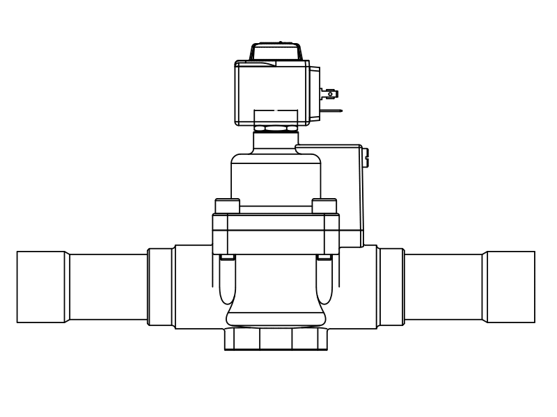 常閉電磁閥1078/13A7,內(nèi)連焊接接頭,活塞先導(dǎo)式