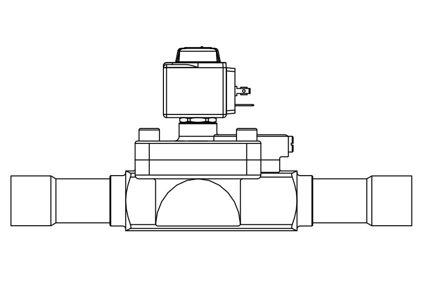 常閉電磁閥1078/9A7,內(nèi)連焊接接頭,隔膜先導式