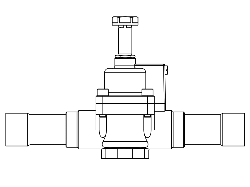 常閉電磁閥1098N/9S,內(nèi)連焊接接頭,活塞先導(dǎo)式