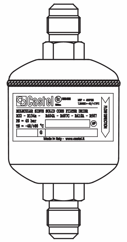 脫水過濾器4203/2,實(shí)芯,80%分子篩,20%氧化鋁