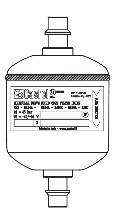 實(shí)心干燥過(guò)濾器4303/2.5S,100%分子篩,SAE焊接接頭