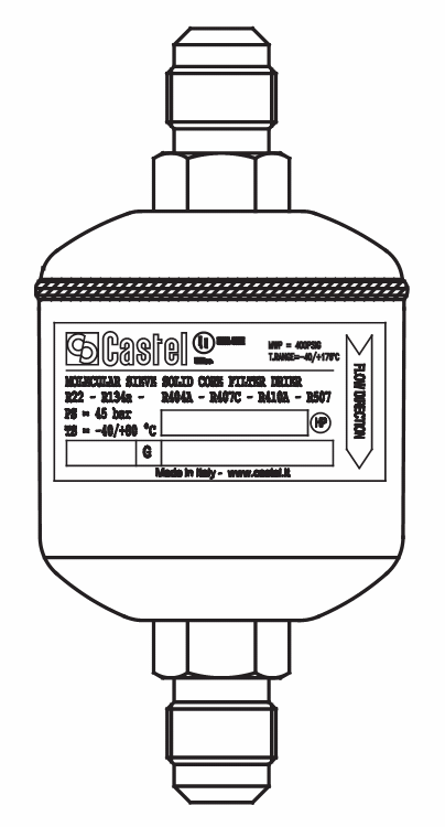 實(shí)心干燥過(guò)濾器4303/2,100%分子篩,SAE直螺紋接頭